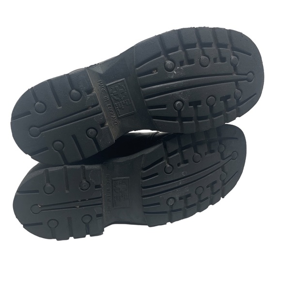 Dr. Martens Brown Leather Chunky Platform Boots 90s Grunge Work Style - Picture 6 of 13